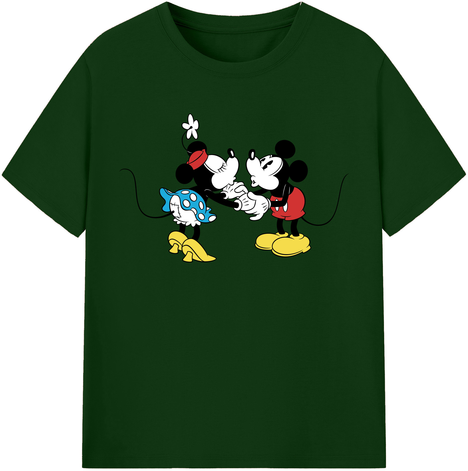 （画像用） ミッキーマウス Mickey Mouse 綿100％半袖Tシャツ（フロントプリント）